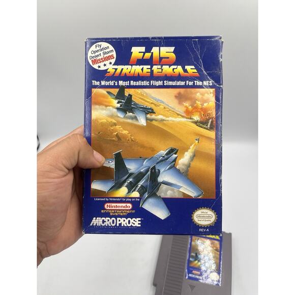 F-15 Strike Eagle (Nintendo NES, 1992) - BOX + CART ONLY *AUTHENTIC - Picture 10 of 12
